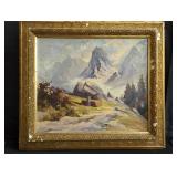 Signed Impressionist oil on canvas Mid-Century