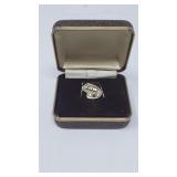 TRW Semiconductor 14kt gold pin with diamonds a