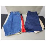 Collection of cargo shorts and swim shorts