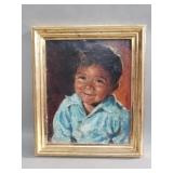 Signed oil portrait on canvas