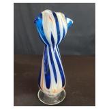 Hand blown studio art glass vase