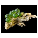 Vintage acrylic green grape cluster