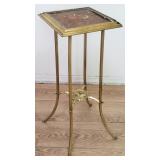 Vintage brass and wood stand