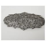 Sterling silver and marcasite Art Deco brooch