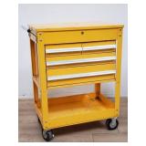Metal 4-drawer rolling tool box with keys