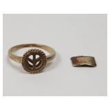 10k gold peace sign ring