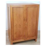 Mid-century blonde mahogany magic box desk