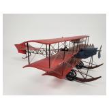 Vintage metal triplane model airplane