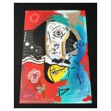 Oil & watercolor painting on cardboard