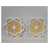 Pair of antique Meissen porcelain plates