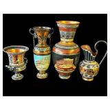 Lot of vintage Greece copper vases