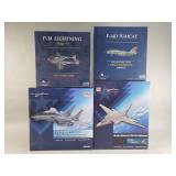Collection of combat aircraft models