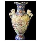 Vintage Japanese Satsuma-style ceramic case