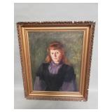 Vintage oil on canvas portrait