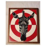 Vintage Joan Luby metal zebra art