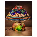 Tiffany style dragon fly table tamp