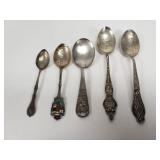 Sterling silver souvenir spoons