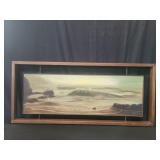 Ruth Mangum oil on canvas with Mid century