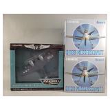 Collection of combat aircraft models