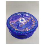 Collection of handpainted wood plates