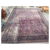 Large vintage handmade rug