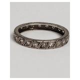 14k white gold and diamond eternity ring/band