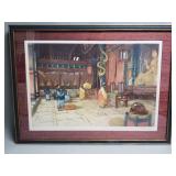 Pencil signed H.Gervese lithograph