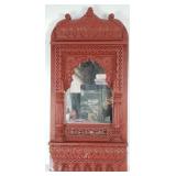 Vintage Jharokha wood frame wall mirror