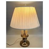 Vintage brass bouillotte style candlestick table