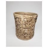 Reproduction Aztec-style relief vase