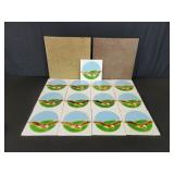 Fifteen eagle ceramic tiles