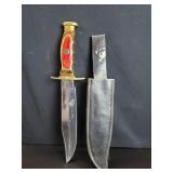 Pakistan stainless steel brass and wood bowie