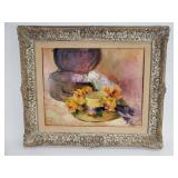 Signed Pike oil on canvas still life