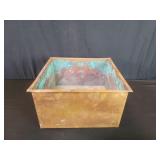 Vintage copper square planter