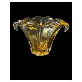 Vintage amber glass vase