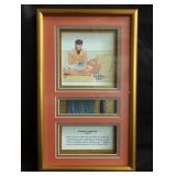 Ancient Sumerian cylinder seal in a wood and