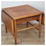 Lane Mid-century Modern walnut drop leaf side