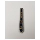 Sterling silver with gold clip, marked 18k gold