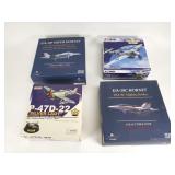 Group of die cast model airplanes