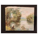 Antique signed Jules Rene Hervï¿½ oil on canvas