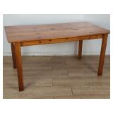 Vintage knotty pine dining table