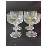 Lot of Bohemian crystal wine glasses