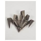 Max Brammer Mid-century sterling silver brooch,