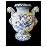 Vintage Italian majolica Albisola ceramic vase