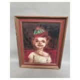 Signed Sara oil on board