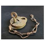 Vintage Corbin Cabinet Lock Co. brass lock and