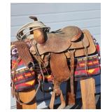 Vintage leather horse saddle Pioneer 850