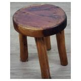 Vintage wood milking stool