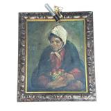 Vintage framed signed oil painting on canvas