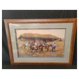 Howard Terpning print 24/1000, "Trading post at